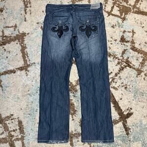 Vintage Clench Fleur Jeans Size 36x34 Y2K Affliction Style